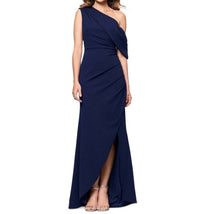 Betsy & Adam - Off-the-shoulder Side-drape Gown