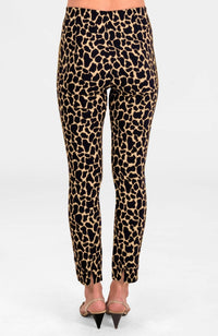 GRETCHEN SCOTT Animal Instinct Gripless Pull On Pants in giraff khaki - women's pants - alternate view