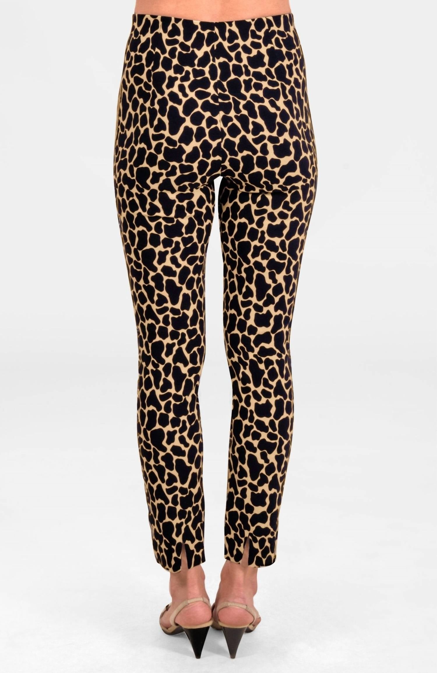 GRETCHEN SCOTT Animal Instinct Gripless Pull On Pants in giraff khaki - women's pants - alternate view