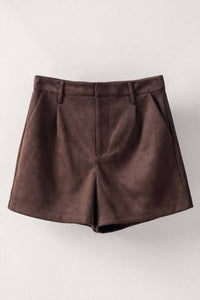Trend:Notes - Women's Vegan Suede Tailored Shorts