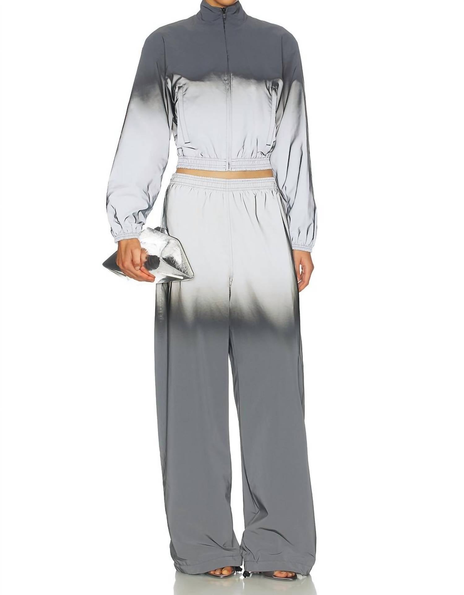 Alexander Wang - Reflective Shrunken Track Jacket