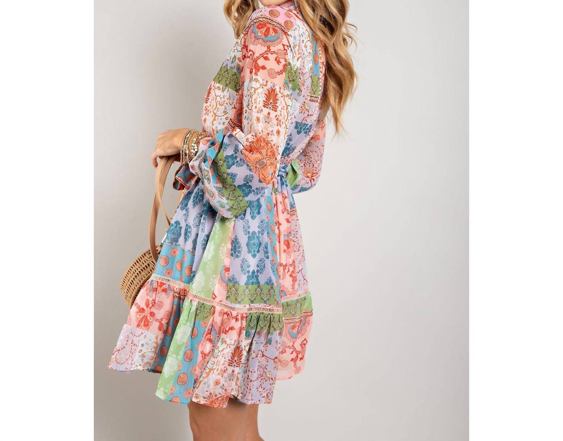 Sweet Generis Paisley Mix Up Dress in multi - women's dress - view 6