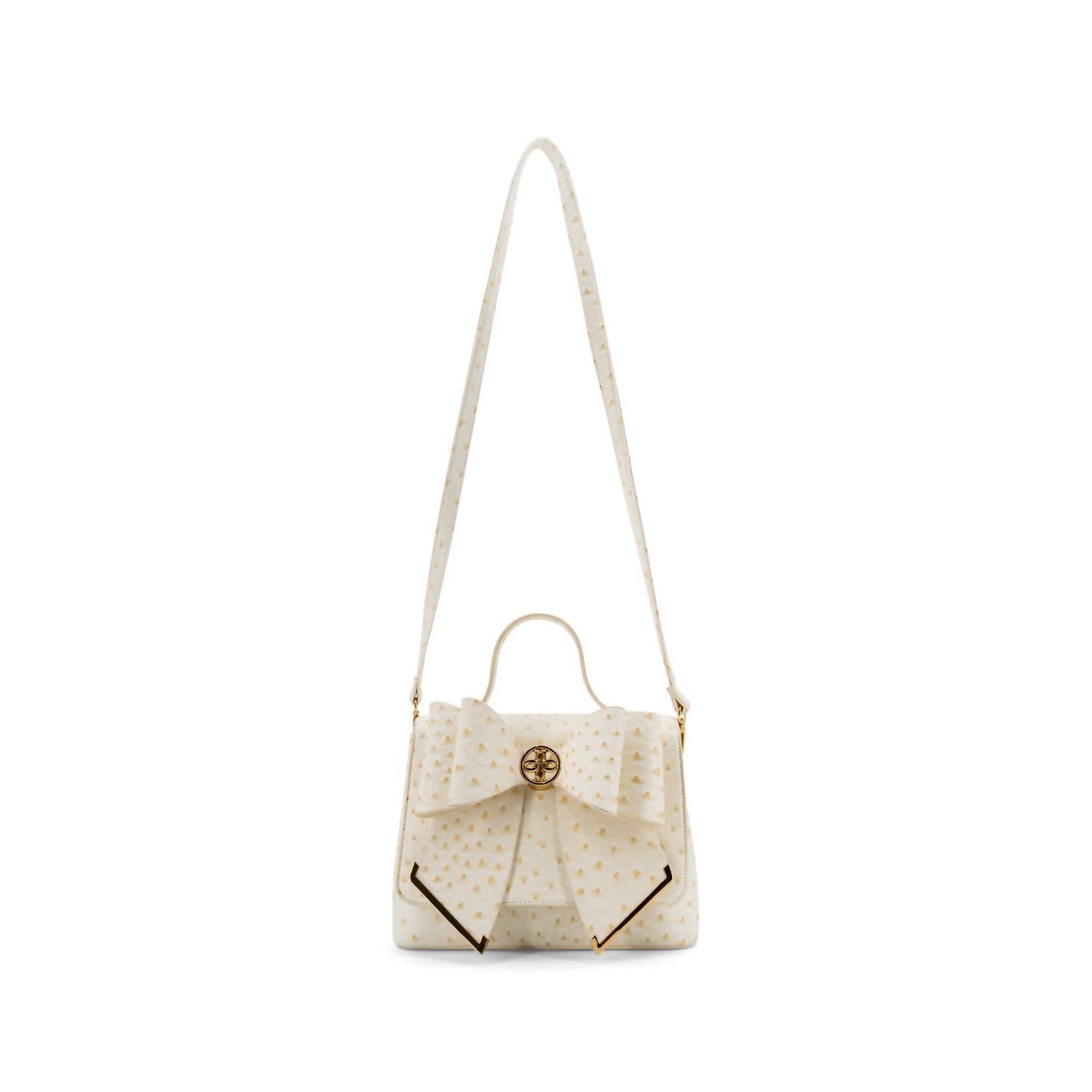 Like Dreams Women's Lisette Bow Crossbody Bag in ivory - women's bag - detail view