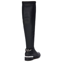 Andrea - Women's Tall Riding Boots With Chain Accent