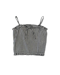 Flowers By Zoe - Girl's Gingham Bow Front Ruffle Cami Top