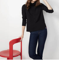 KULE Turtleneck Long Sleeve Sweater in black - women's sweater