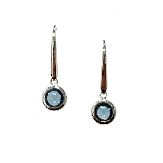 Aamiaa - Color Candy Collection Earrings With 5mm Round Blue Topaz