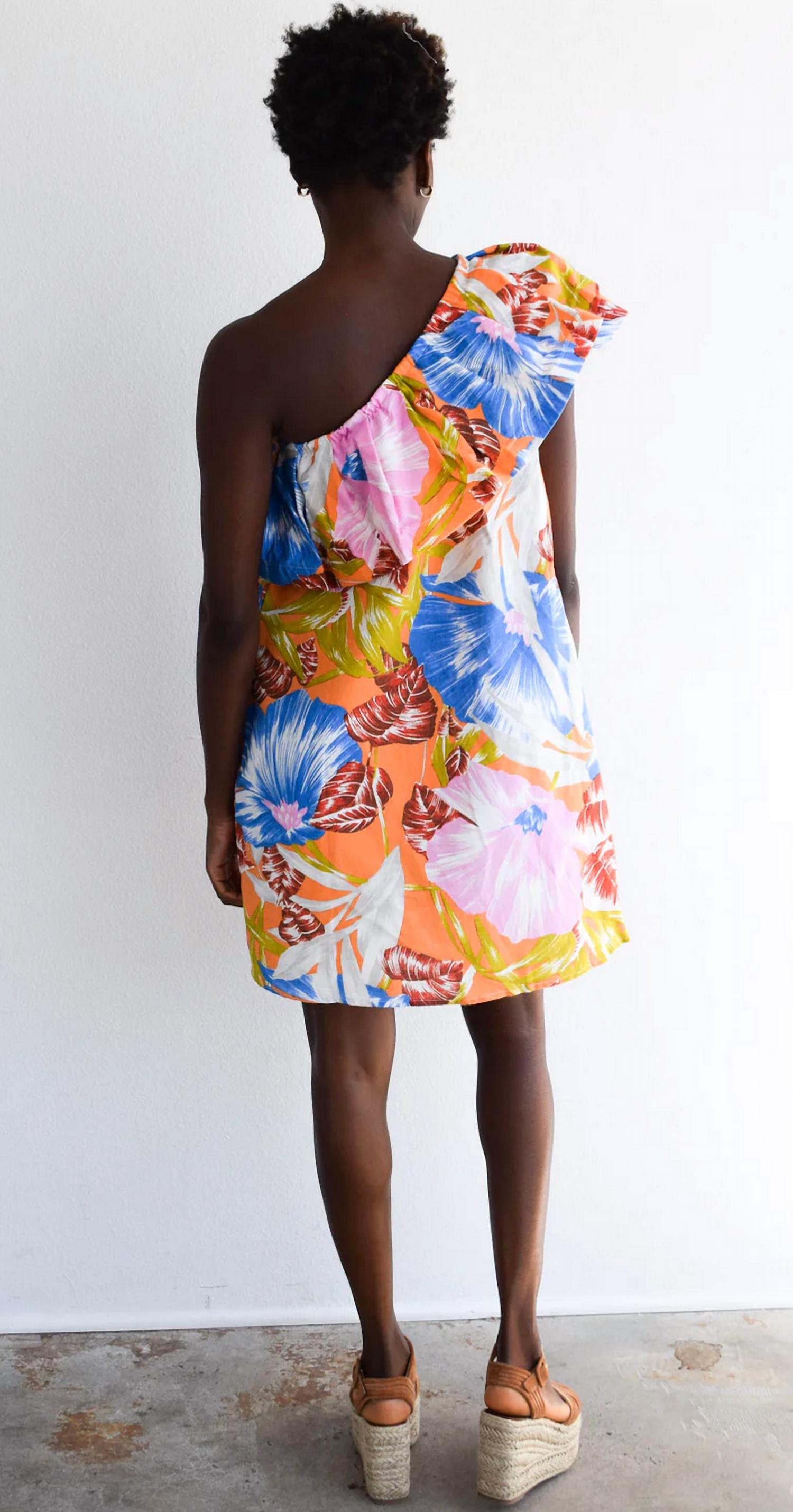 Never A Wallflower - One Shoulder Mini Dress