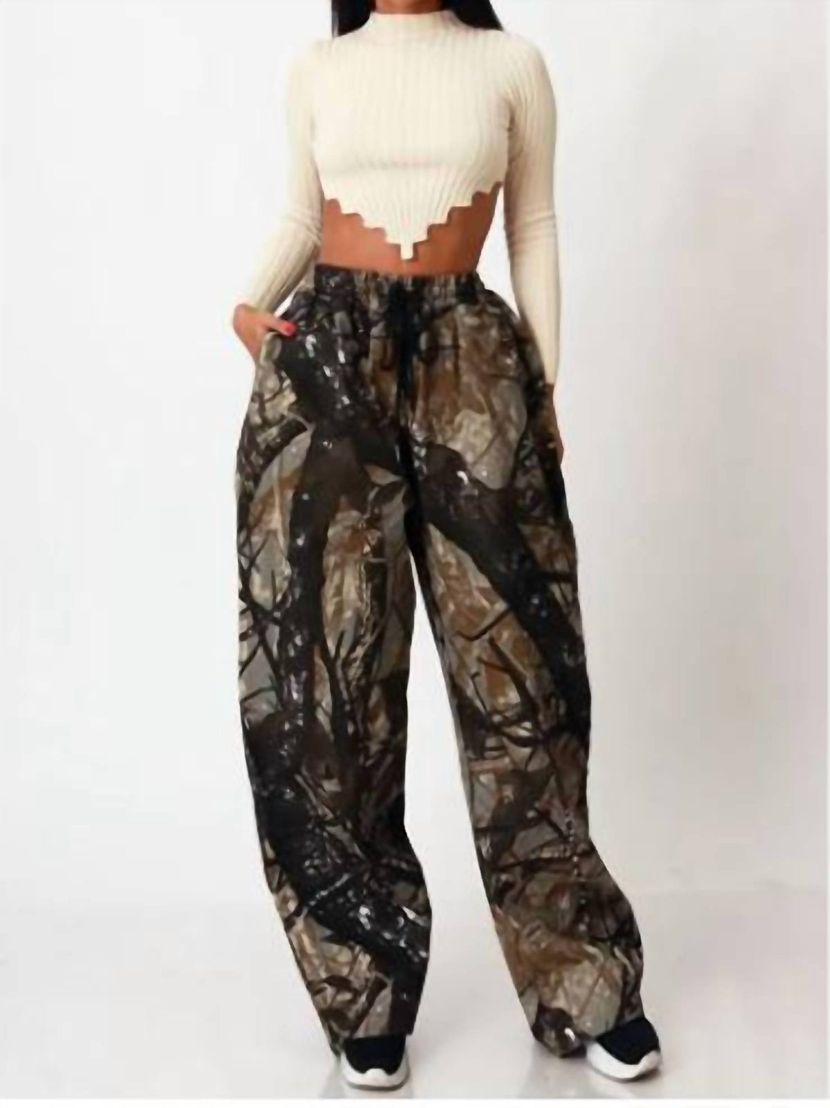 Highlight - Tree Print Baggy Pants