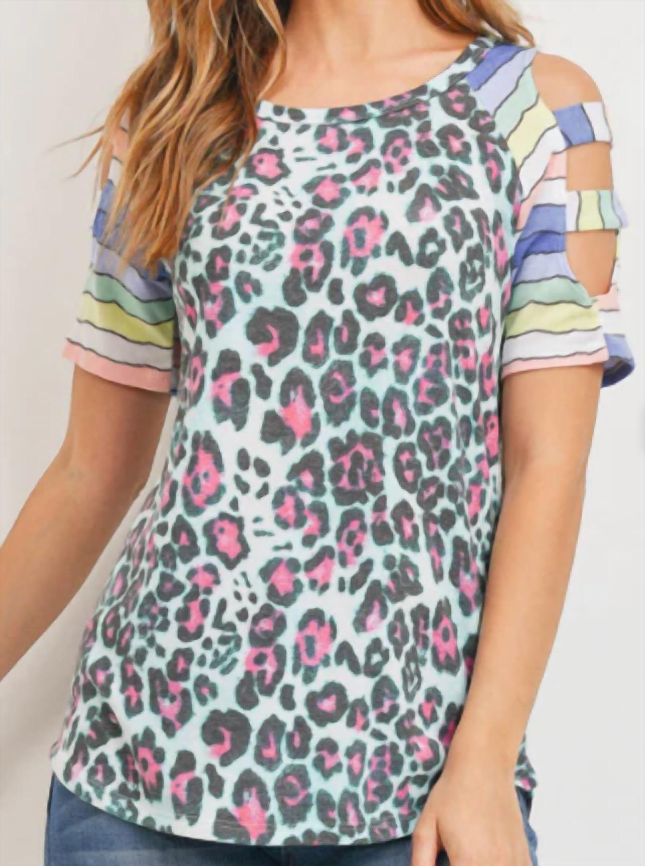 Collective Rack - Leopard Stripe Cold Shoulder