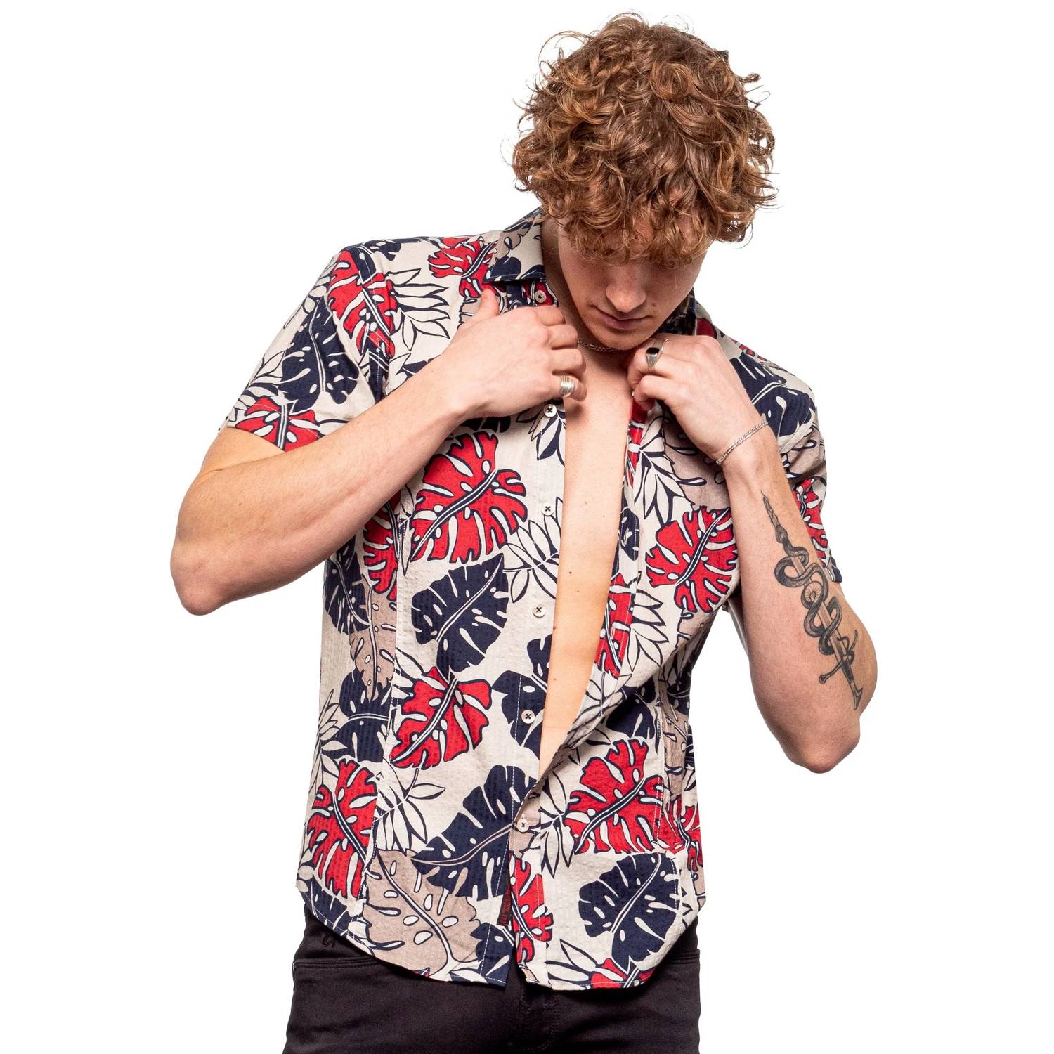 Eight X - Big Leaf Seersucker Short Sleeve Shirt
