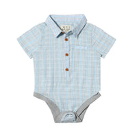 Me & Henry - Boy's Helford Woven Onesie
