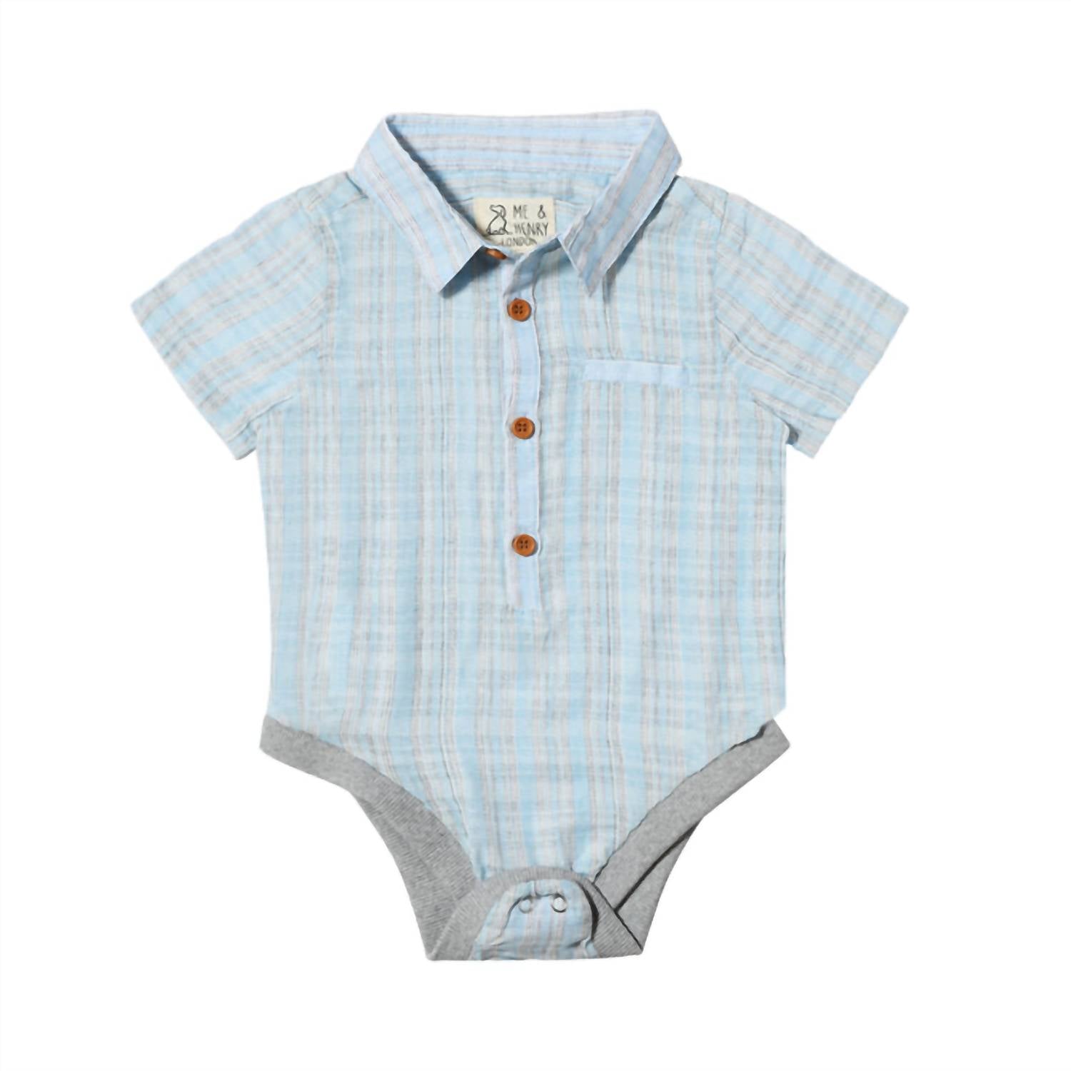 Me & Henry - Boy's Helford Woven Onesie