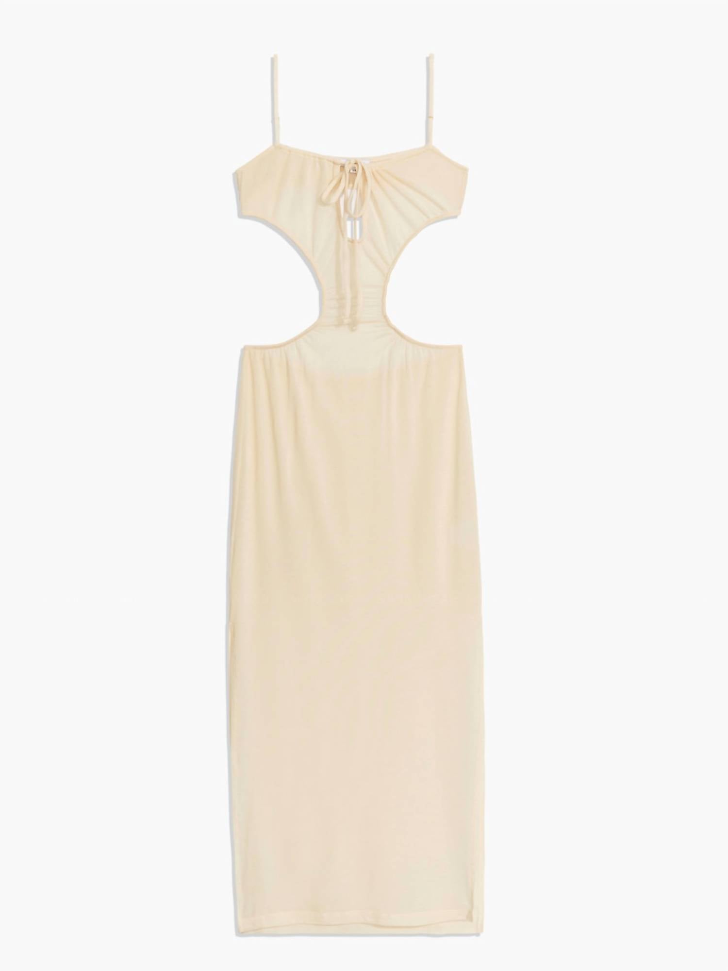 RUCHED CUTOUT MAXI COVER UP