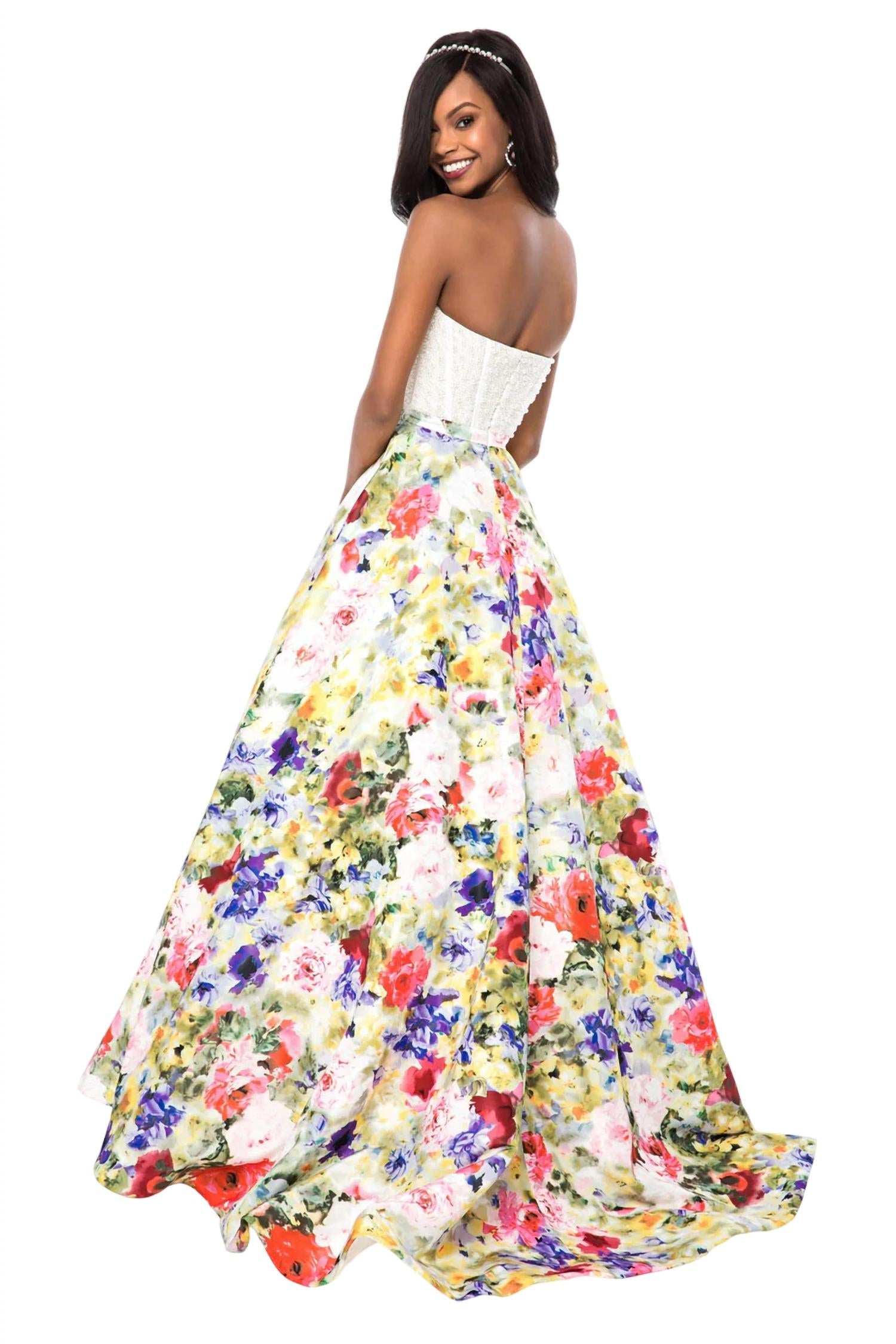 Sherri Hill - Beaded Corset Bodice Prom Dress