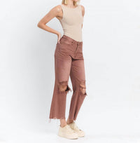 Lovervet - High Rise 90's Vintage Crop Flare Jeans