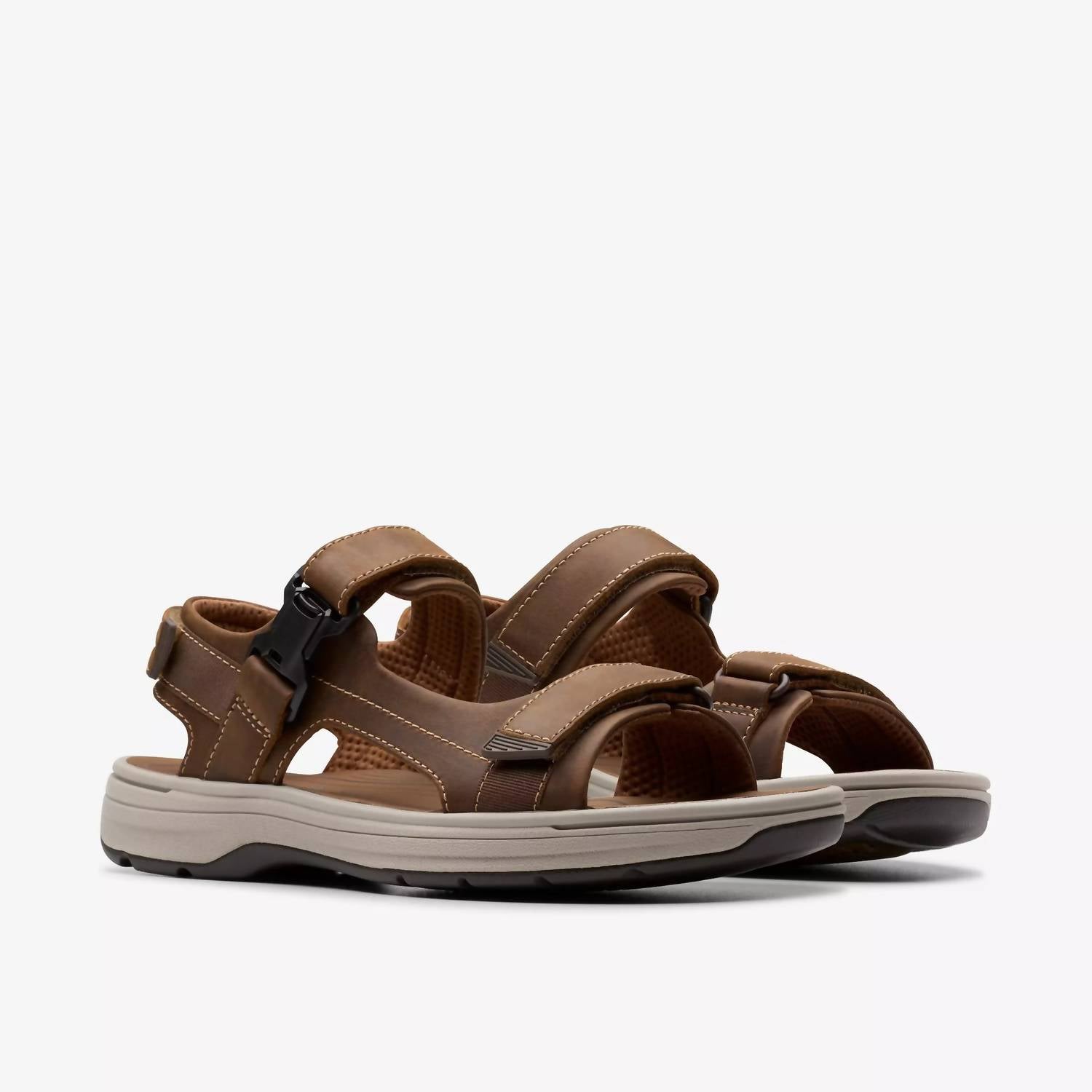 Clarks Men's Saltway Edge Sandals in light tan - men's sandal