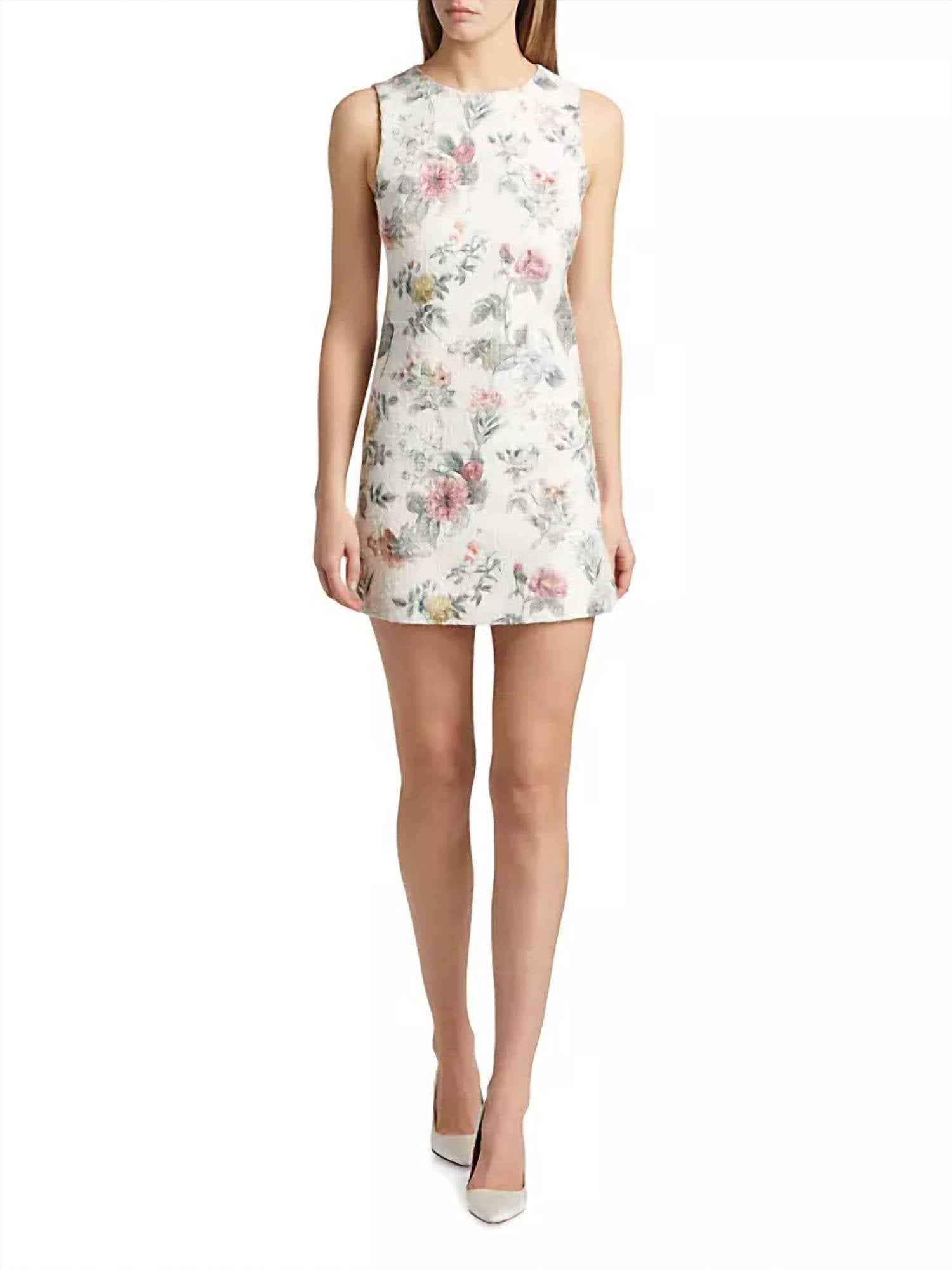 Alice + Olivia - Clyde Floral A-Line Mini Dress