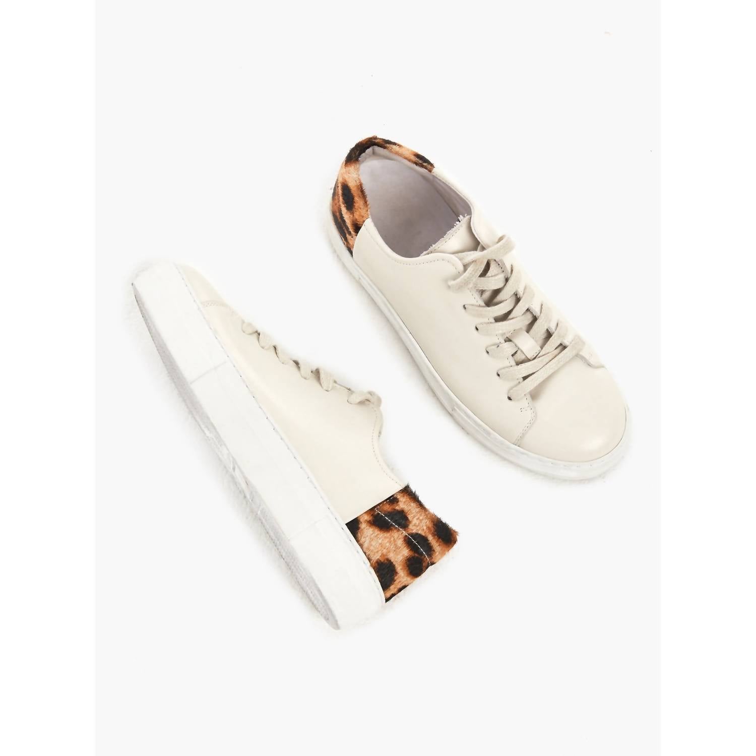 HALF UNITED Women's Calf Hair Sneaker in leopard - women's sneaker