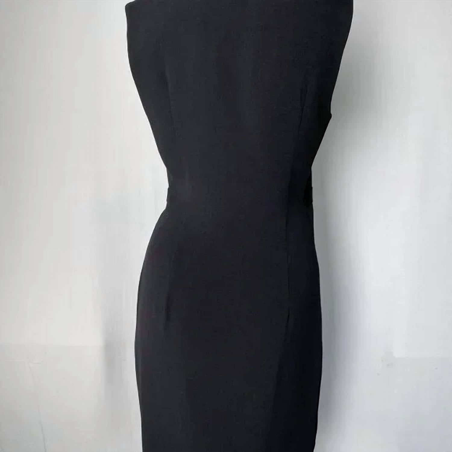 The Row Women’s Crepe Wrap Mini Dress in black - women's dress - view 4