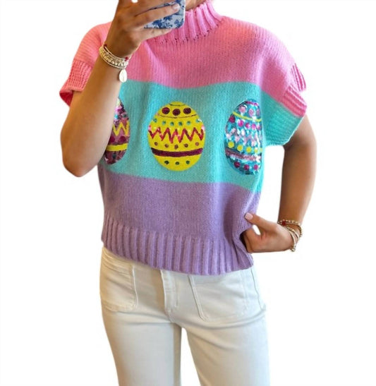 Bibi - Easter Egg Sequin Top