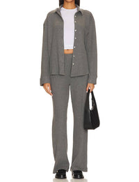 Donni. - Ribbed Button Down Sweater