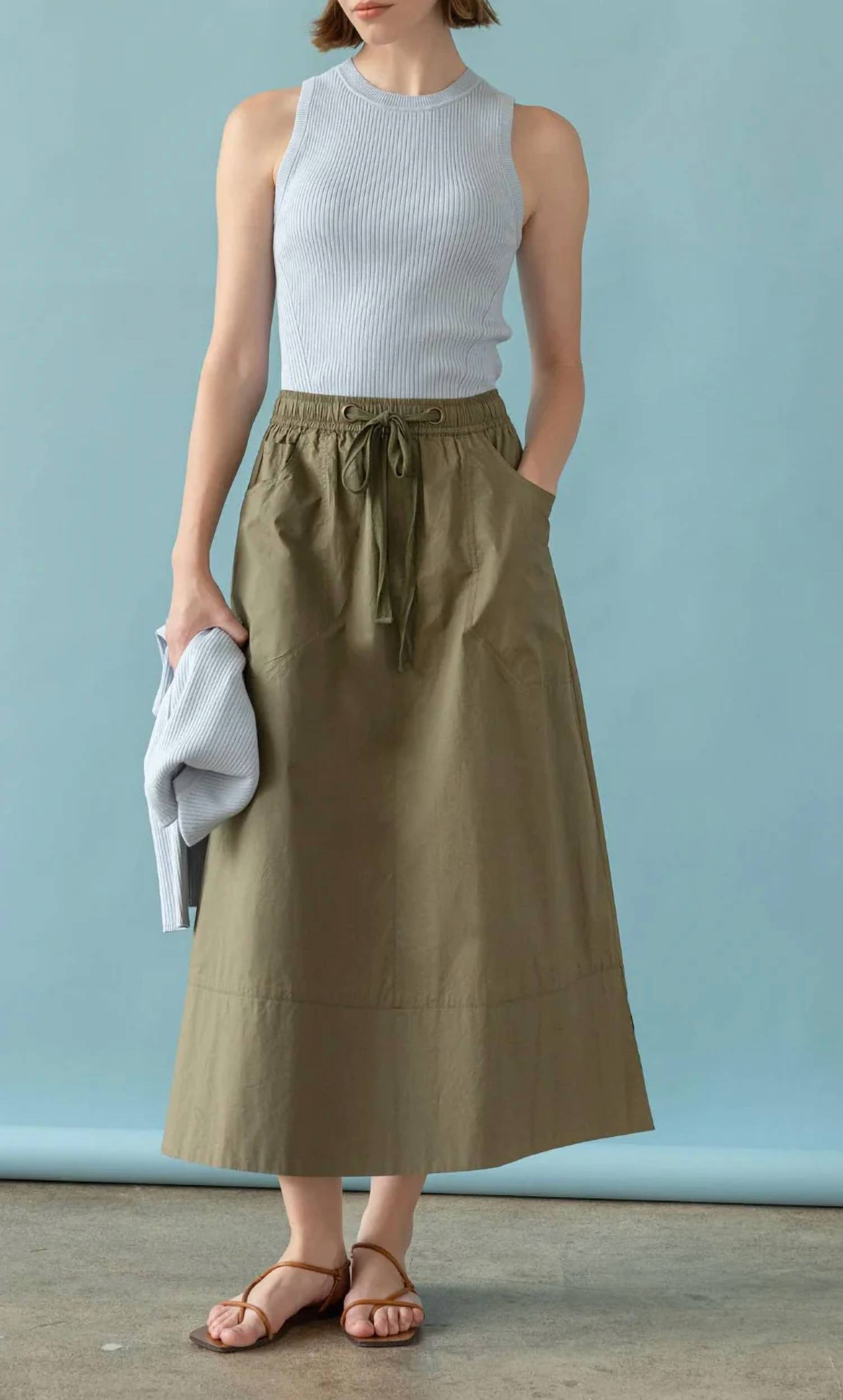 Lilla P - Long Poplin Skirt