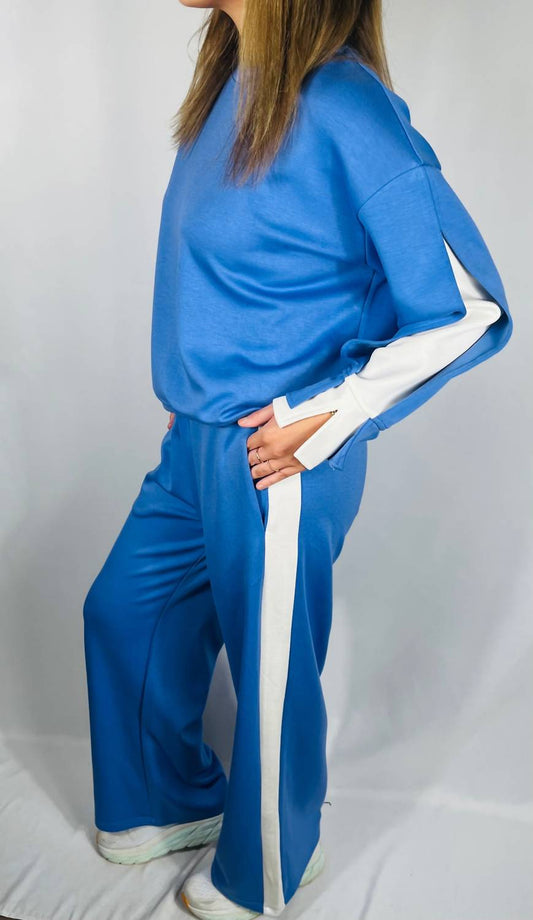 P.Cill - Lula Side Stripe Wide Leg Pants