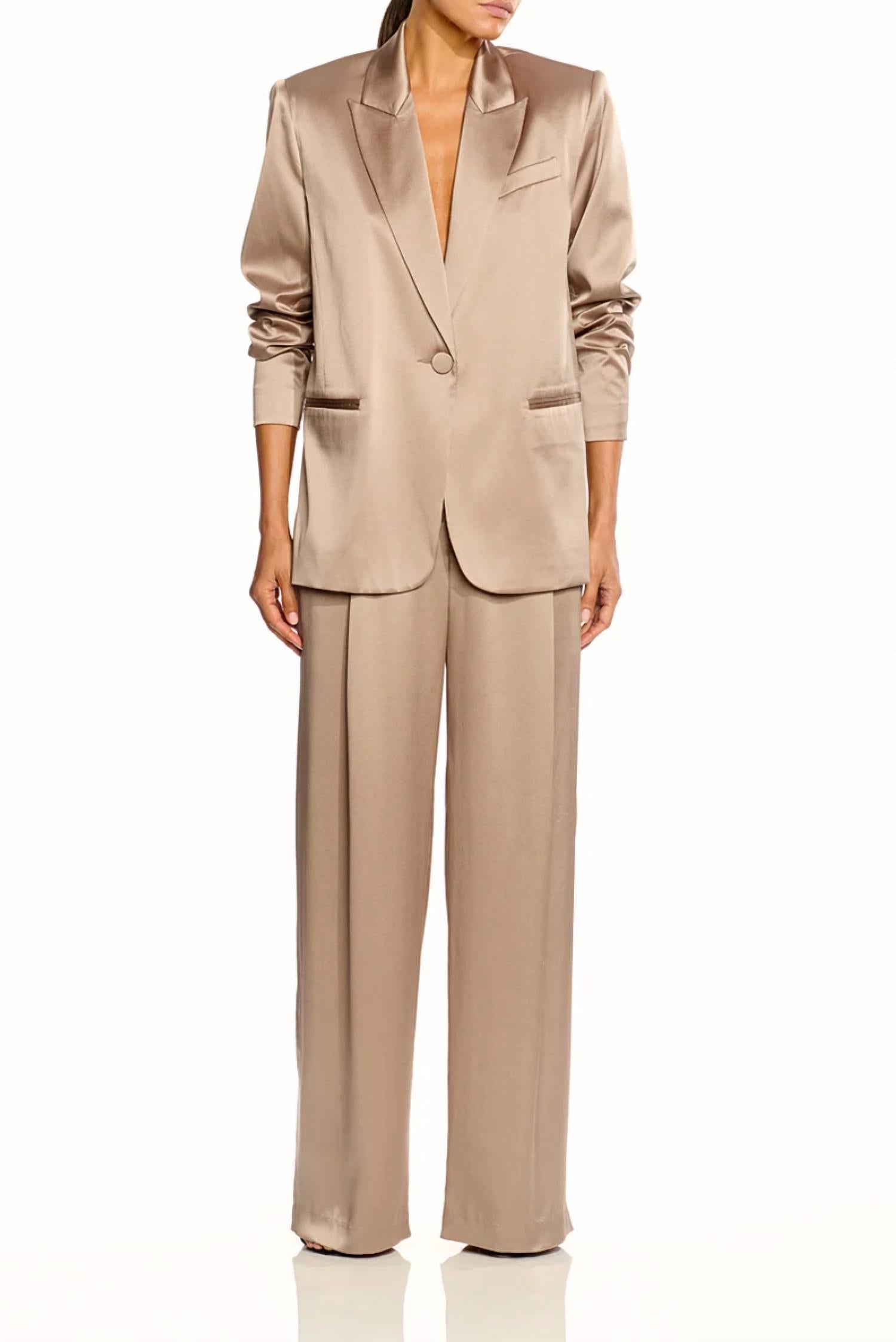 THE SEI Relaxed Trouser Pants in fossil - women's pants - alternate view
