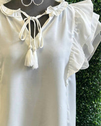 Ces Femme - Women's Layered Ruffle Sleeve Dress