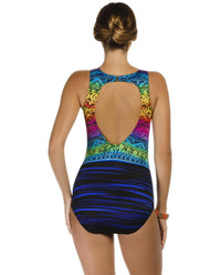 Longitude - High Neck One Piece Swimsuit - Plus