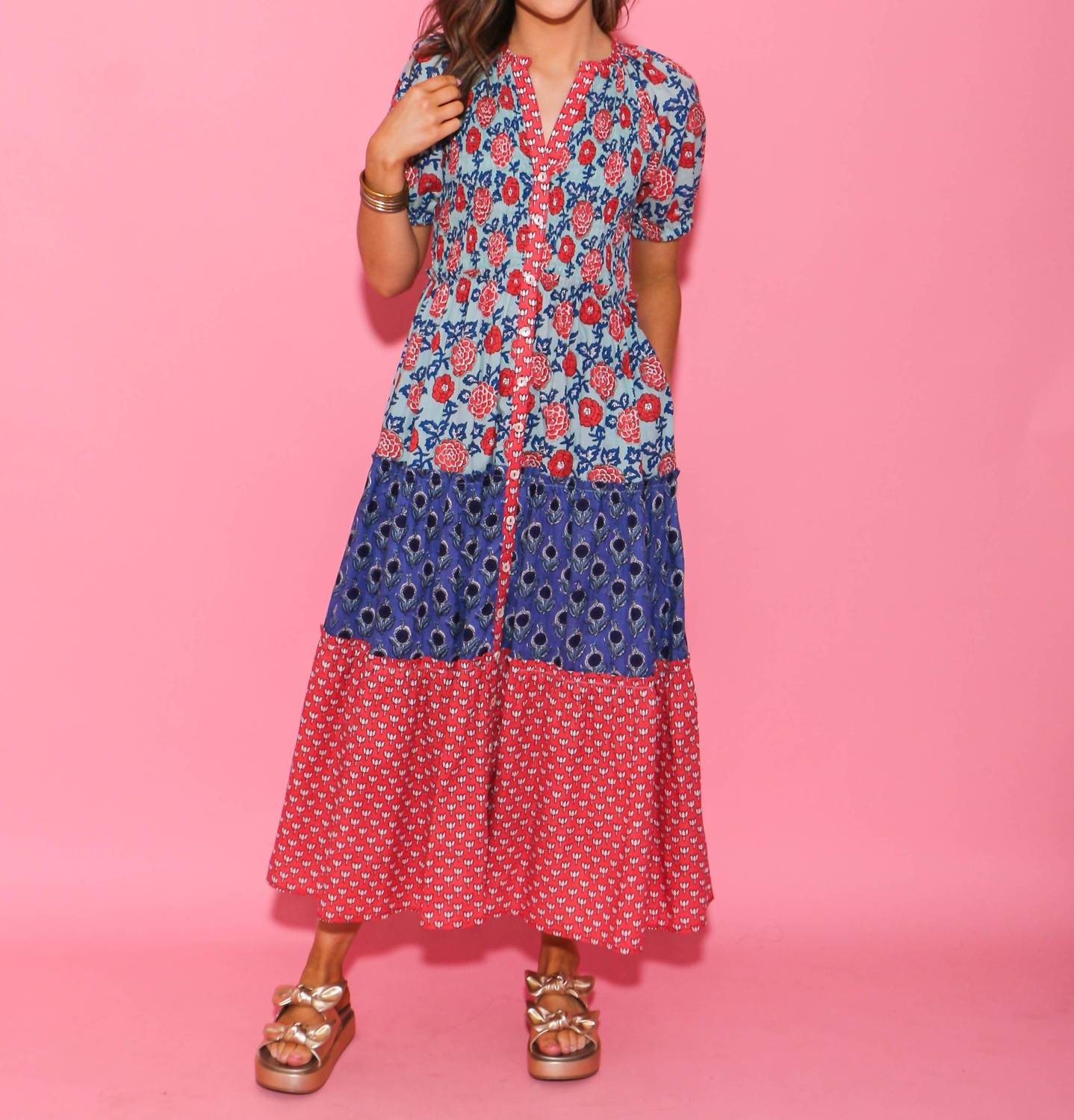 Ivy Jane - Smocked Top Tiered Dress