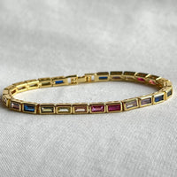 Sahira Jewelry Design - Women's Lainey Rainbow Tennis Bracelet