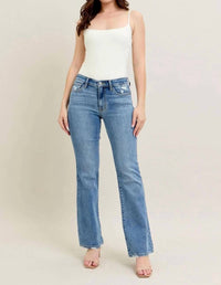 Judy Blue Mid Rise Bootcut Denim Jeans in vintage wash - women's jeans