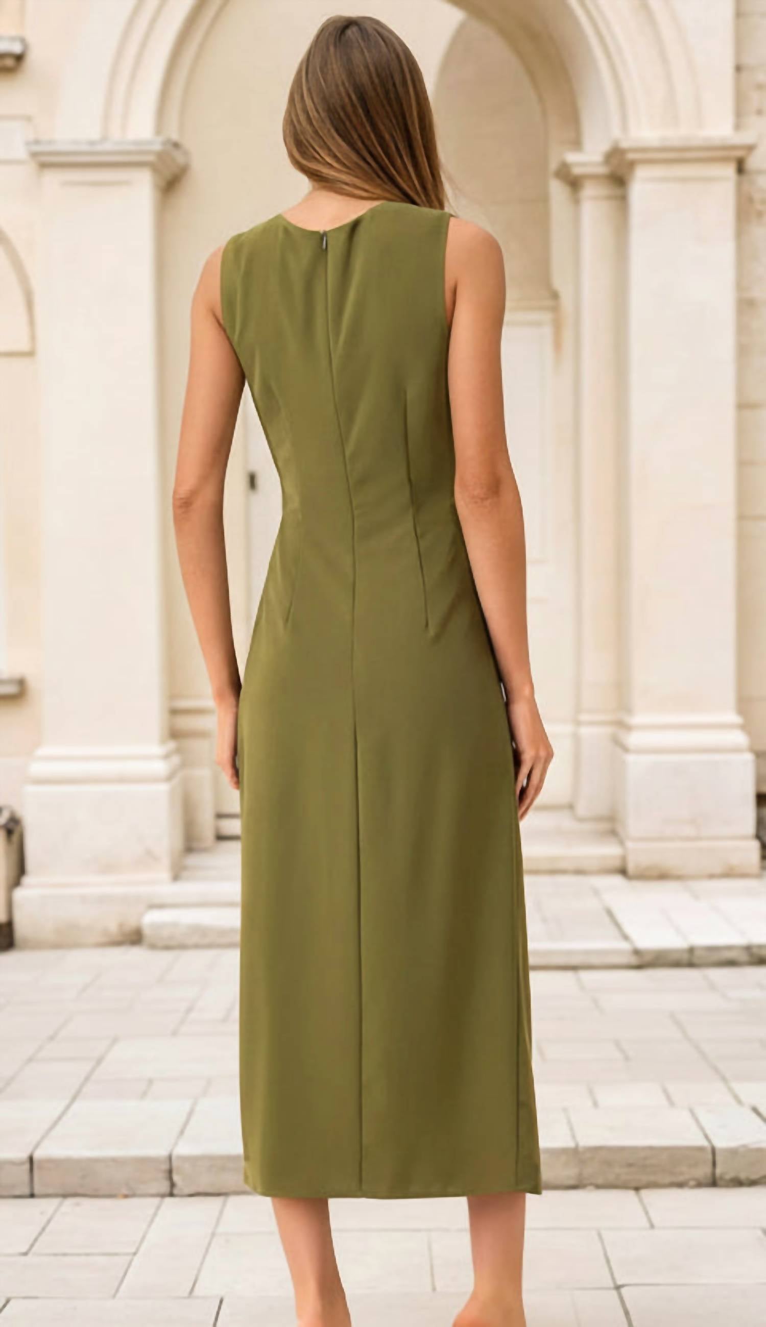 Entro - Rachel Side Ruching Midi Dress
