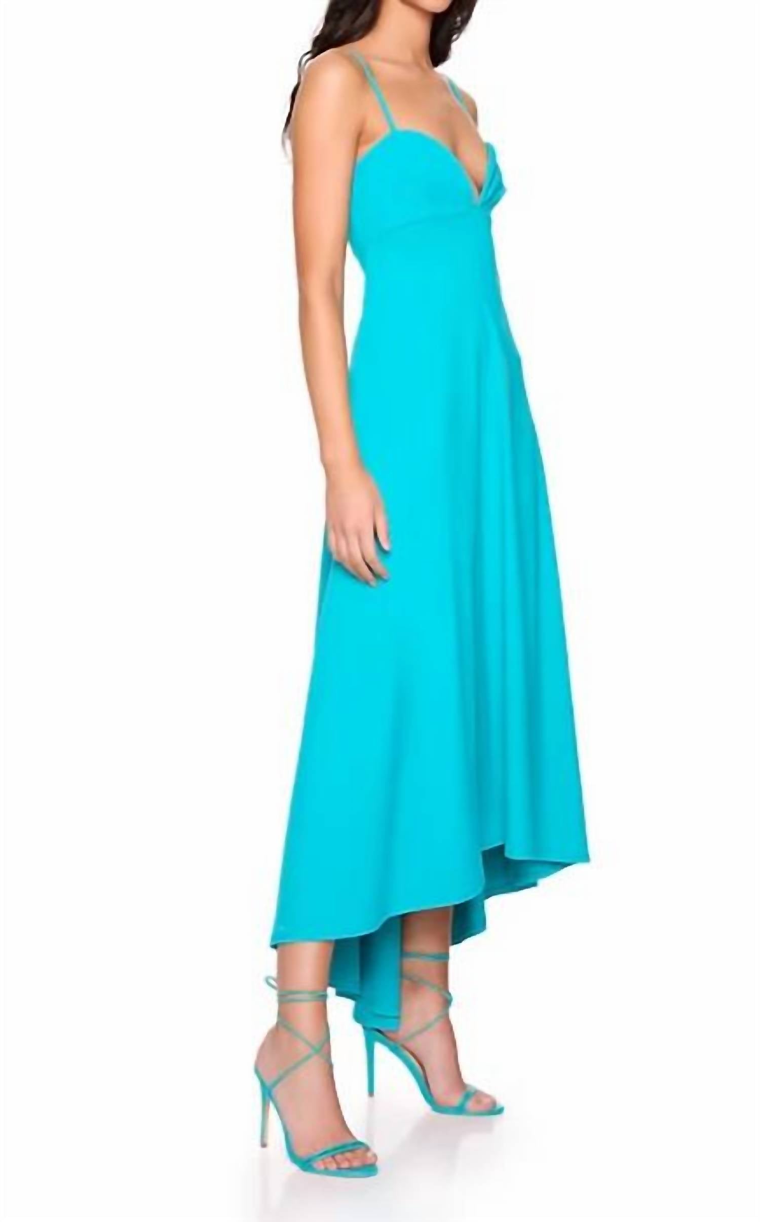 Susana Monaco Sweetheart String High-low Dress in st tropez - women's dress - alternate view
