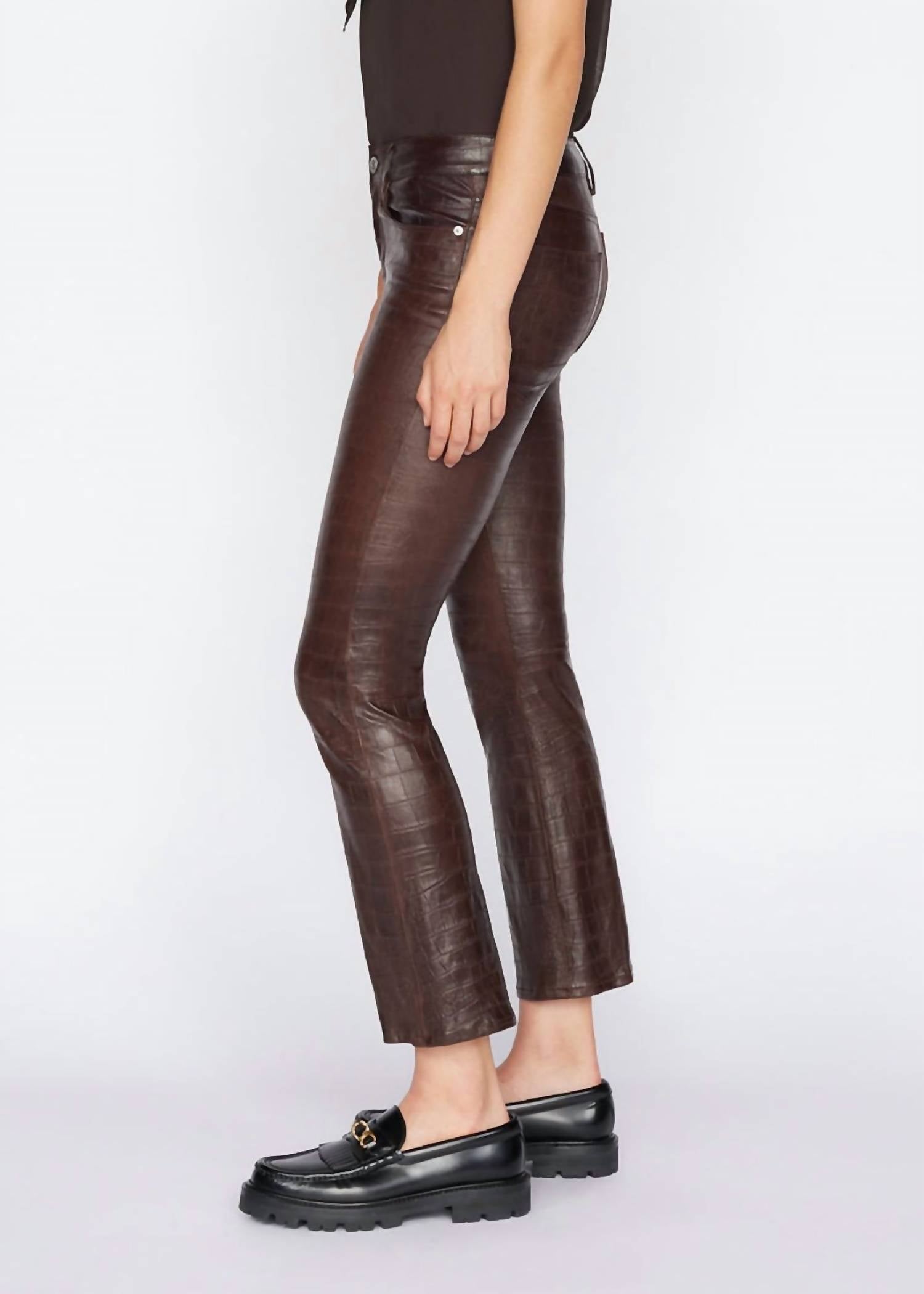 Frame - Women's Leather Le Crop Mini Boot Pants