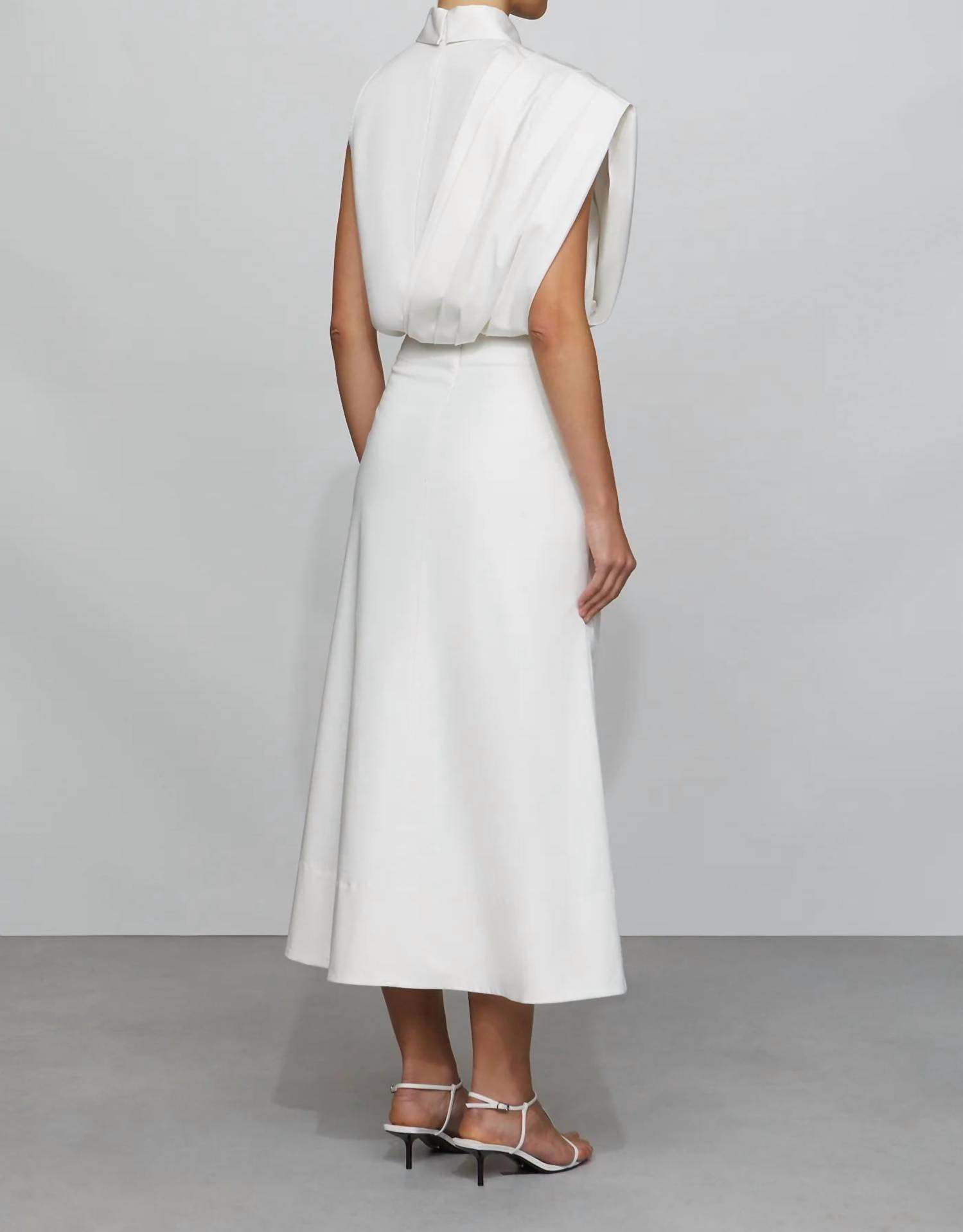 Et Ochs Bryn Midi Skirt in white - women's skirt - alternate view