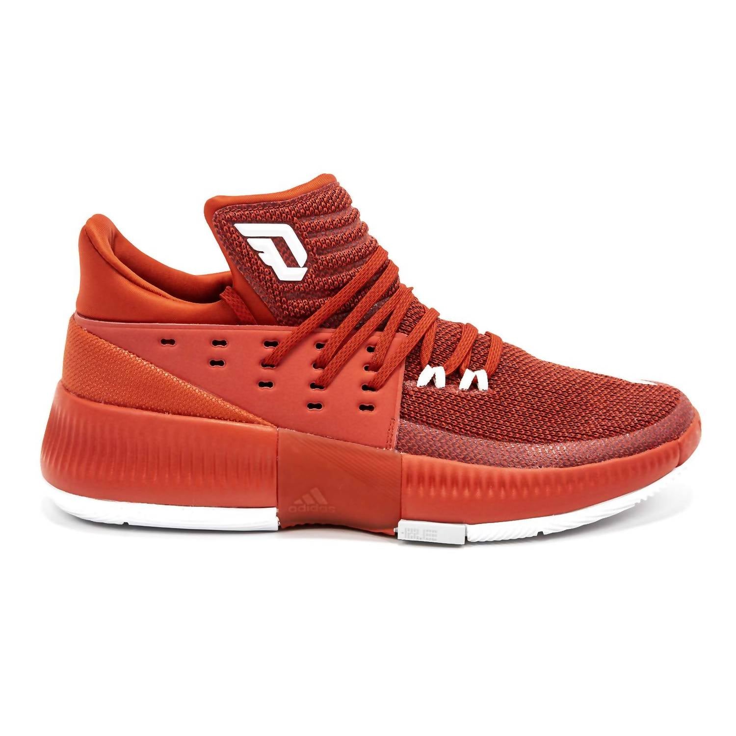 adidas Men's Dame 3 Basketball Shoes in red - men's shoe - detail view