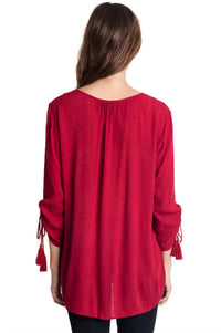 Umgee - Embroidered Baby Doll Top