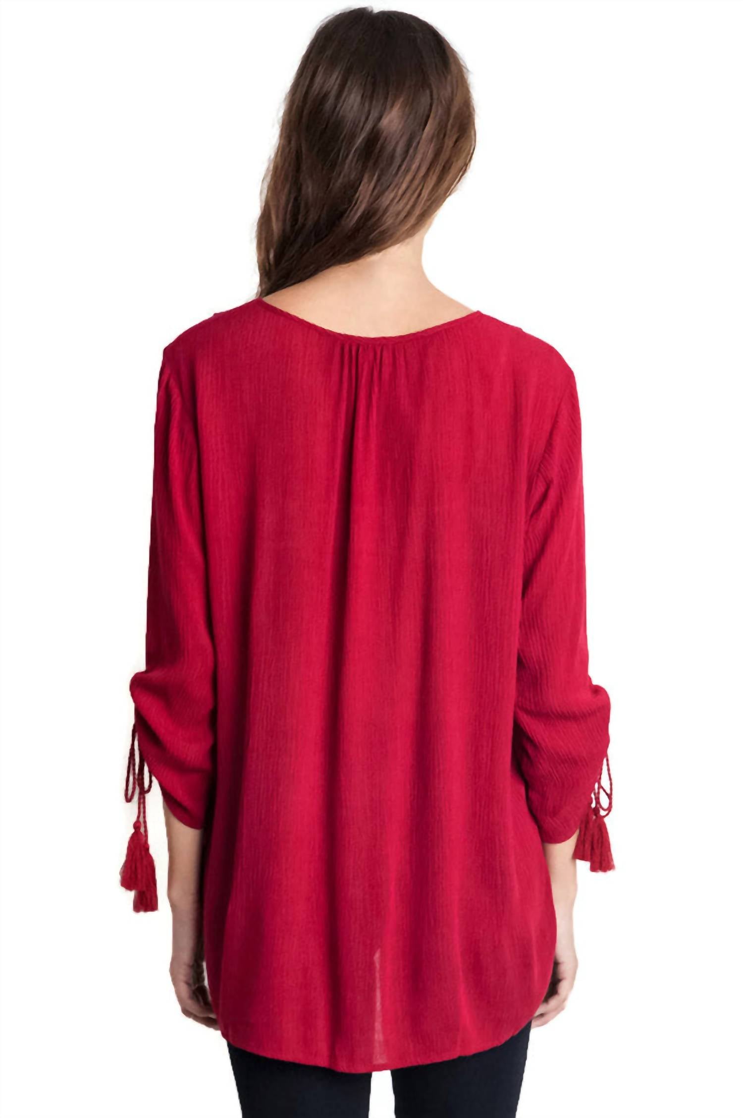 Umgee - Embroidered Baby Doll Top