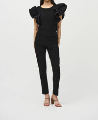 Joseph Ribkoff - Ruffled Crew Neck Top