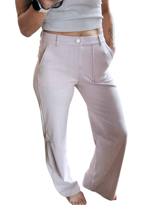 Rae Mode - Triple Stretch Cotton Twill Wide Leg Trousers