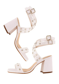 Andrea Women's Studded Sandal in white - women's sandal - view 4