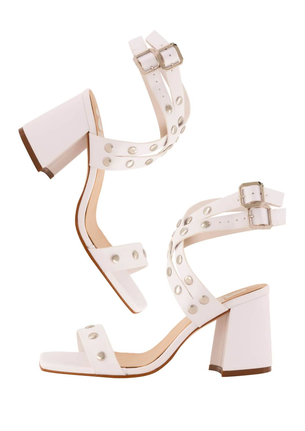 Andrea Women's Studded Sandal in white - women's sandal - view 4