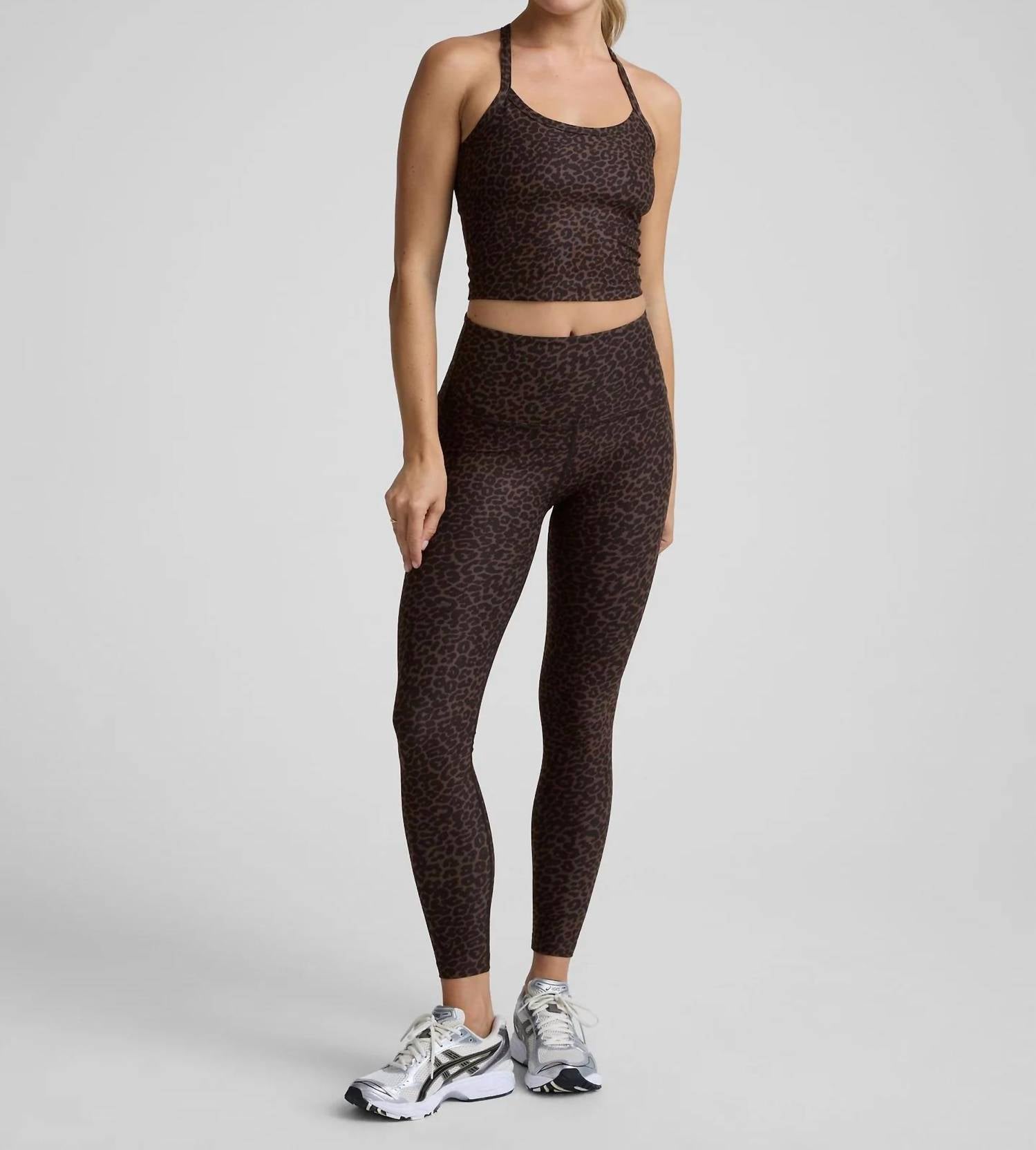 BEYOND YOGA Softmark Caught In The Midi High Waisted Legging in the midi high waisted legging in espresso leopard - women's pants - view 5