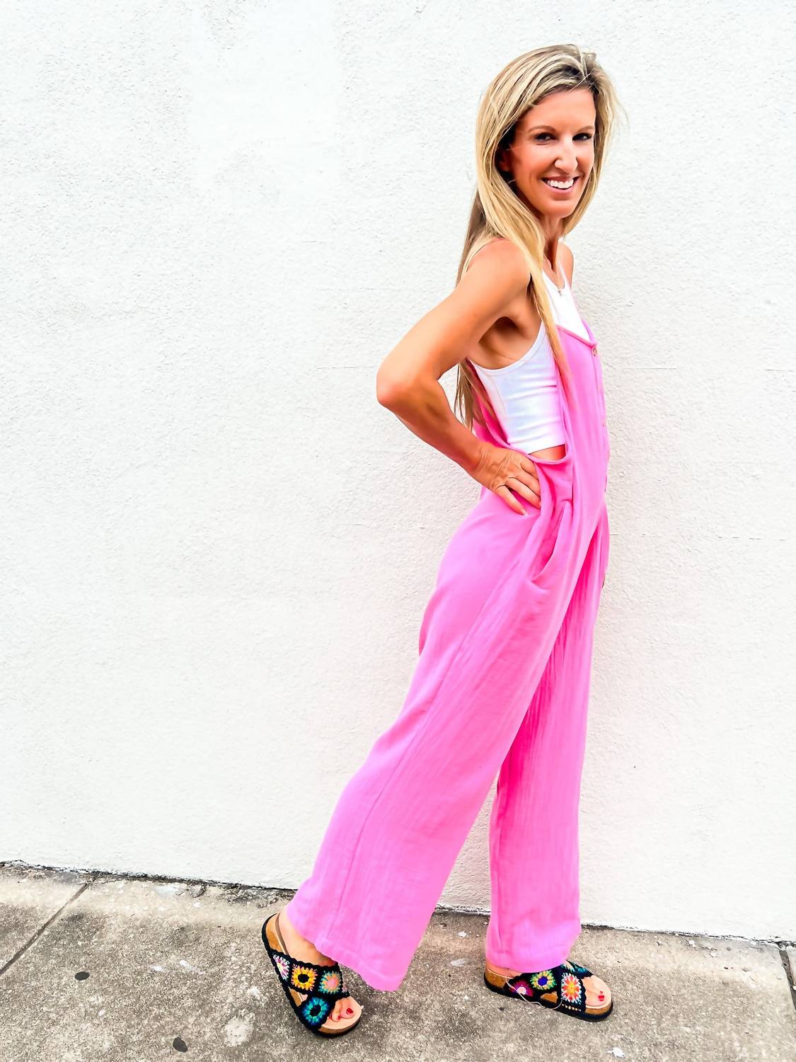 Ee:Some - Sweet Escape Gauze Jumpsuit