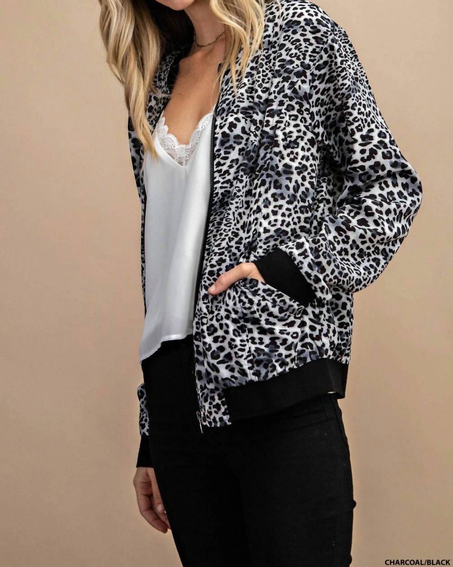 Kori - It's The Good Life Leopard Bomber Jacket