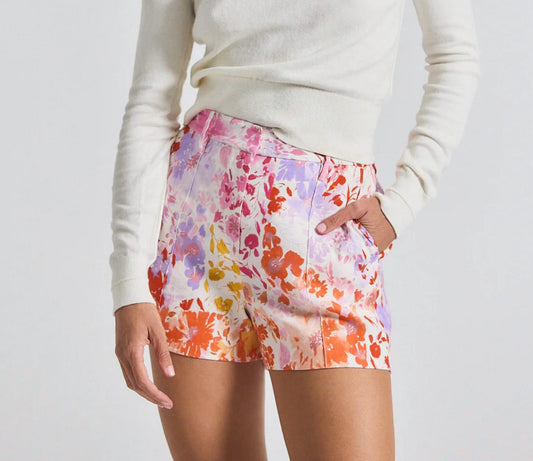 Derek Lam 10 Crosby - Women's Freja Floral Printed Stretch Linen Flared Short