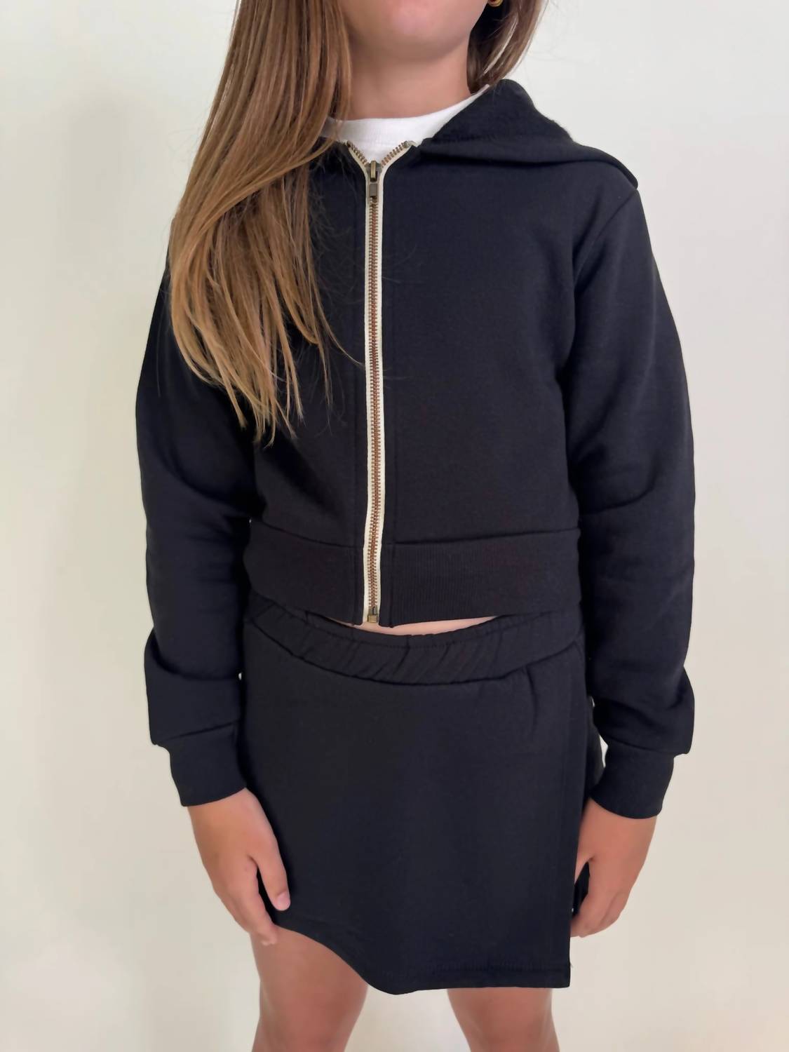 Vintage Havana Crop Hoodie in black - kids' shirt